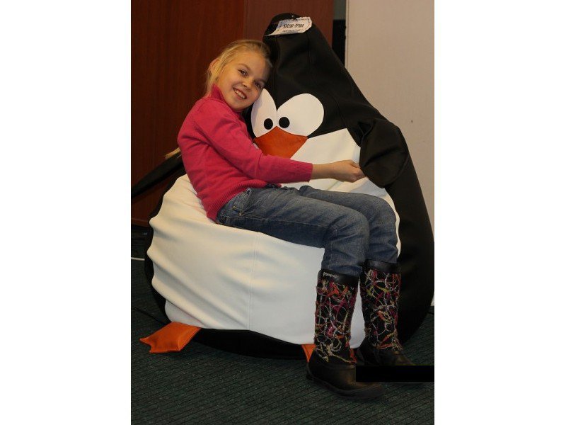 Детское кресло-мешок "Пингвин" в интерьере в Бобровке - bobrovka.mebel-nsk.ru - фото