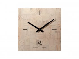 Часы настенные SLT 5196 CHESS WHITE WOOD в Бобровке - bobrovka.mebel-nsk.ru | фото
