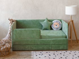 Диван-кровать Happy (зеленый) в Бобровке - bobrovka.mebel-nsk.ru | фото