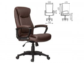 Кресло офисное BRABIX Enter EX-511, коричневое в Бобровке - bobrovka.mebel-nsk.ru | фото
