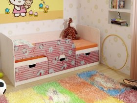 Кровать детская с ящиками 1,86 Минима Hello Kitty в Бобровке - bobrovka.mebel-nsk.ru | фото
