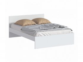 Кровать двуспальная 1,4м Бруклин СБ-3353 (белый) в Бобровке - bobrovka.mebel-nsk.ru | фото