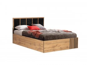 Кровать двуспальная с подъем. мех. 1,6 м Либерти 51.20 в Бобровке - bobrovka.mebel-nsk.ru | фото