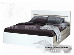 Кровать двуспальная 1,6 м  Наоми КР-11 в Бобровке - bobrovka.mebel-nsk.ru | фото