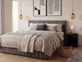Кровать двуспальная 1,6м с подъем. мех. Леванте в Бобровке - bobrovka.mebel-nsk.ru | фото