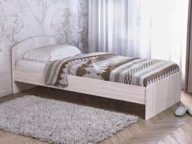 Кровать односпальная 80 с низкой спинкой (ясень шимо светлый) в Бобровке - bobrovka.mebel-nsk.ru | фото