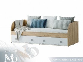 Кровать с ящиками Тренд КР-01 в Бобровке - bobrovka.mebel-nsk.ru | фото