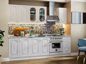 Кухонный гарнитур Лиза-2 (белый) в Бобровке - bobrovka.mebel-nsk.ru | фото