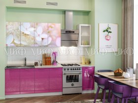Кухонный гарнитур Вишневый цвет в Бобровке - bobrovka.mebel-nsk.ru | фото