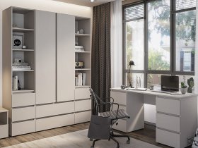 Модульная детская Люмо (кашемир) в Бобровке - bobrovka.mebel-nsk.ru | фото