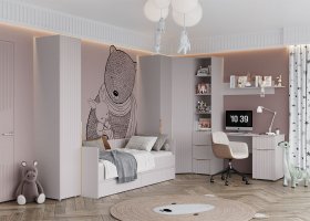 Модульная детская «Тефия» (тефия/софт сантьяго) в Бобровке - bobrovka.mebel-nsk.ru | фото