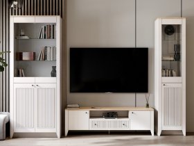 Модульная стенка Валенсия в Бобровке - bobrovka.mebel-nsk.ru | фото