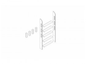 Пакет №10 Прямая лестница и опоры для двухъярусной кровати Соня в Бобровке - bobrovka.mebel-nsk.ru | фото