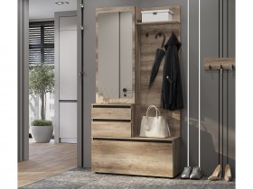 Прихожая ПР-04 Энигма (венге/дуб каньон) в Бобровке - bobrovka.mebel-nsk.ru | фото