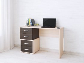 Стол письменный Сити-2 (венге/дуб молочный) в Бобровке - bobrovka.mebel-nsk.ru | фото